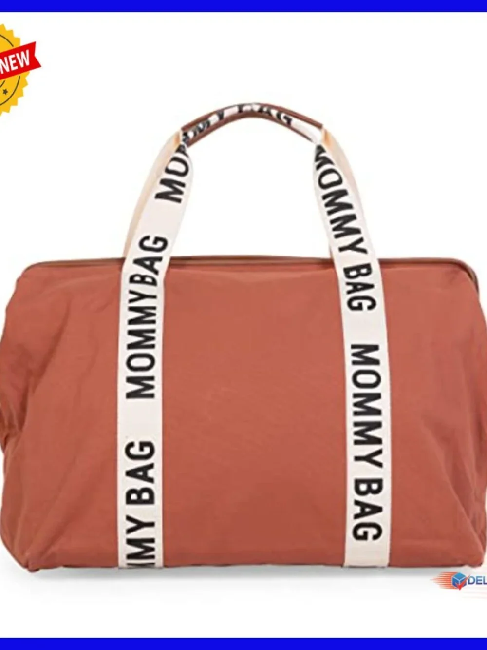 Large Water-Repellent Tote Diaper Bag with Insulated Pouch